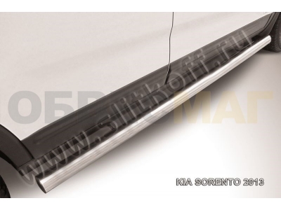 Пороги труба 76 мм для Kia Sorento № KS13-007