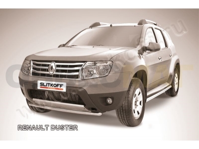 Защита переднего бампера 42 мм Slitkoff для Renault Duster 2011-2015