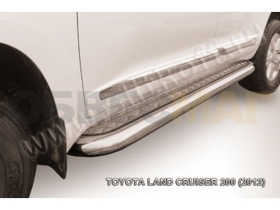 Пороги с площадкой алюминиевый лист 76 мм для Toyota Land Cruiser 200 № TLC2-12-015