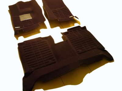 Коврики текстильные 3D Pradar черные с металлическим подпятником для Land Rover Range Rover № SI 19-00261