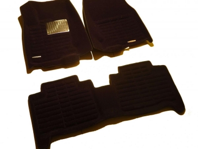 Коврики текстильные 3D Pradar черные с металлическим подпятником для Lexus NX-200/200t/300h № SI 19-00263