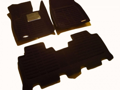 Коврики текстильные 3D Pradar черные с металлическим подпятником для Lexus RX-200t/350/450h № SI 19-00264