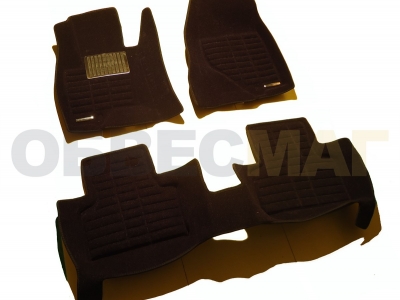 Коврики текстильные 3D Pradar черные с металлическим подпятником для Lexus RX № SI 09-00137
