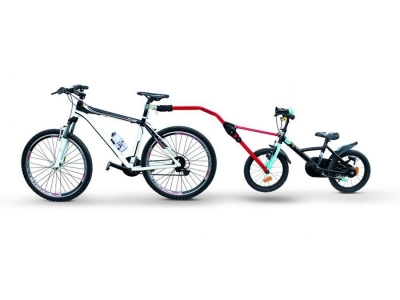 Прицепное устройство детского велосипеда к взрослому Trail Angel красное