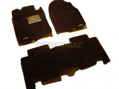 Коврики текстильные 3D Pradar XL чёрные для Toyota RAV4 № SI 19-00271
