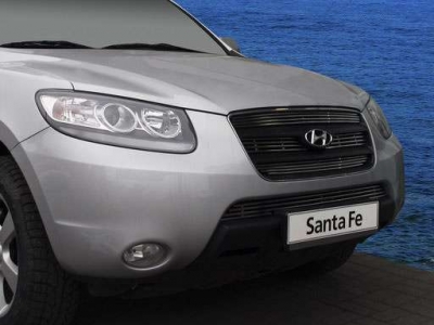 Накладка решётки бампера 10 мм черные заглушки для Hyundai Santa Fe № HYSF.96.2347