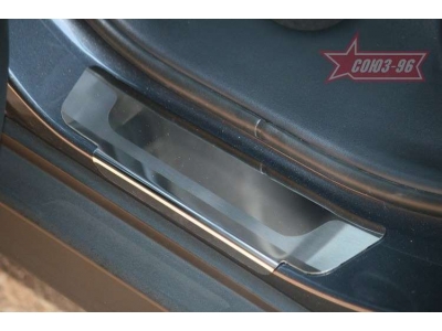 Накладки на пороги без логотипа Союз96 для Hyundai ix35 2010-2015