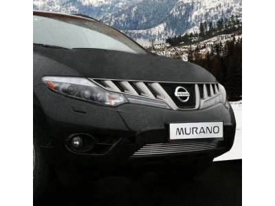 Накладка решётки бампера 10 мм черные заглушки Союз96 для Nissan Murano 2008-2010