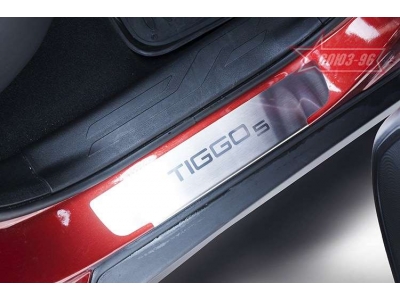 Накладки на пороги без логотипа Союз96 для Chery Tiggo 5 2014-2021