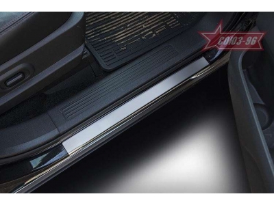 Накладки на пороги без логотипа Союз96 для Ford Edge 2013-2015