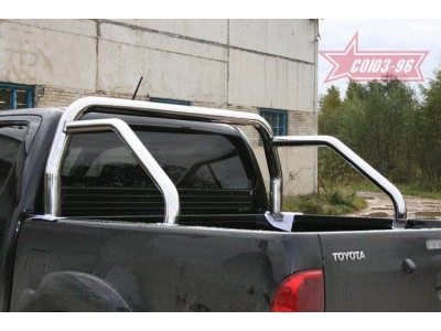 Защита кузова пикапа поперечная дуга Союз96 для Toyota Hilux 2005-2015