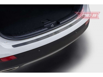 Накладка на задний бампер с логотипом Союз96 для Mitsubishi Outlander 2015-2018