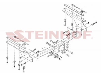 Фаркоп для Toyota Land Cruiser Prado J90 04/1996-12/2002 фланцевое крепление шара