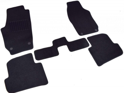 Коврики текстильные SV-Design чёрные для Skoda Fabia № 4401-UNF3-15P