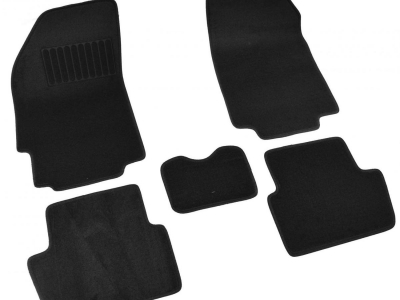 Коврики текстильные SV-Design чёрные для Chevrolet Spark № 1613-UNF3-15N