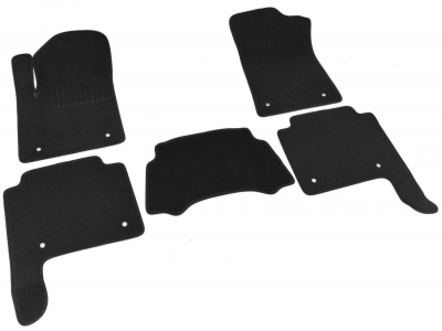 Коврики текстильные SV-Design чёрные на 7 мест для Nissan Patrol № 3734-UNF3-15N
