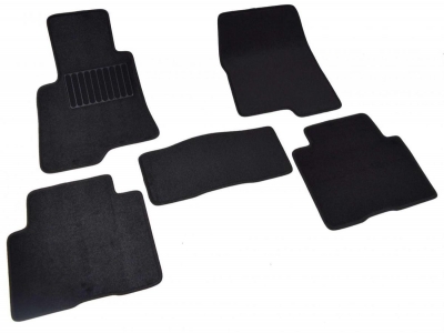 Коврики текстильные SV-Design чёрные на 3 двери для Mitsubishi Pajero 4 № 3616-UNF3-15N