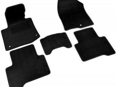 Коврики текстильные SV-Design чёрные для Hyundai Santa Fe № 2437-UNF3-15M