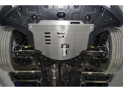 Защита картера и КПП (алюминий) 4мм 2020-2021, 2022-2025 (1 поколение, рестайлинг) (дизель с мочевиной) (Корея)