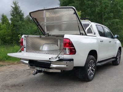Защитный алюминиевый вкладыш в кузов автомобиля без борта и дна для Toyota Hilux № TOYHILUX15-59