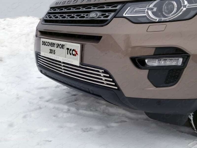 Накладка решётки радиатора 12 мм ТСС для Land Rover Discovery Sport 2014-2021