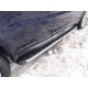 Пороги алюминиевые ТСС с накладкой серебристые для Range Rover Sport 2013-2021
