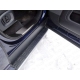 Пороги алюминиевые ТСС с накладкой серебристые для Range Rover Sport 2013-2021