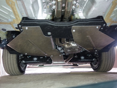 Защиты комплект алюминий 4 мм радиатор, картер, кпп ТСС для Audi Q7 2009-2015