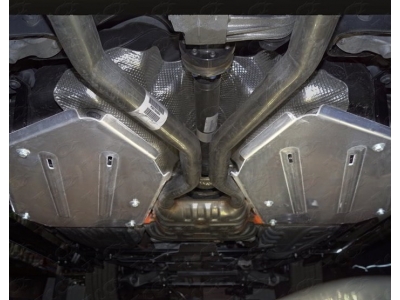 Защита бака ТСС алюминий 4 мм комплект из 2 шт для Jeep Grand Cherokee 2010-2021
