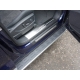 Накладки на пороги на пластик шлифованный лист лого Audi 2 штуки ТСС для Audi Q5 2016-2021