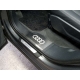 Накладки на пороги шлифованный лист лого Audi ТСС для Audi Q7 2015-2021