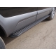 Пороги алюминиевые Slim Line Black ТСС для Skoda Yeti 2014-2018