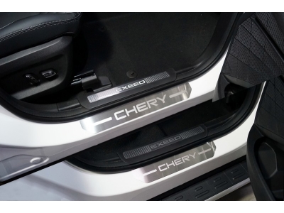 Накладки на пороги лист шлифованный надпись Chery 4 шт ТСС для Cheryexeed TXL 2020-2021