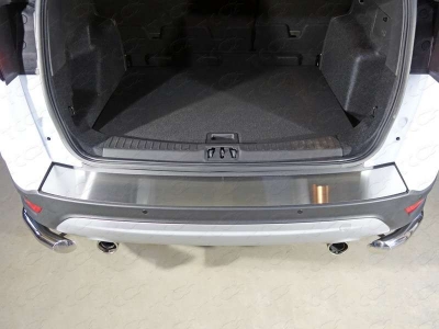 Накладка на задний бампер шлифованный лист ТСС для Ford Kuga 2016-2021