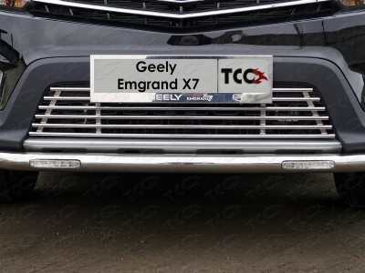 Решётка радиатора нижняя 12 мм ТСС для Geely Emgrand X7 2018-2021