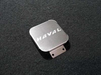 Заглушка на фаркоп ТСС с логотипом Haval из нержавеющей стали для Haval № TCUZHAVAL1