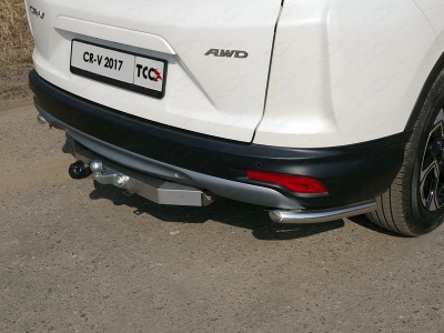 Защита задняя уголки 42 мм ТСС для Honda CR-V 2017-2021
