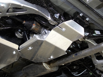 Защиты комплект алюминий 4 мм картер, КПП, бак и дифференциал для Honda CR-V № ZKTCC00344K