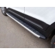 Пороги алюминиевые ТСС с накладкой для Hyundai Creta 2016-2021