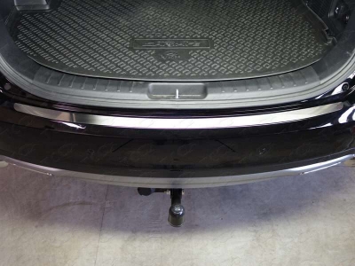 Накладка на задний бампер лист шлифованный для Hyundai Santa Fe Grand № HYUNSFGR16-31