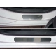 Накладки на пороги зеркальный лист ТСС для Hyundai i40 2011-2019