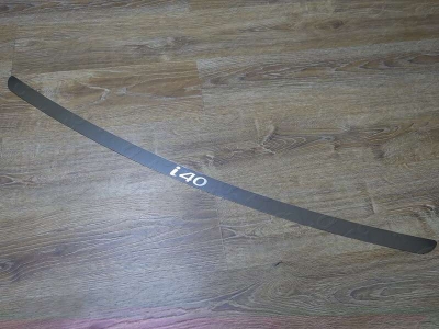 Накладка на задний бампер надпись i40 зеркальный лист ТСС для Hyundai i40 2011-2019