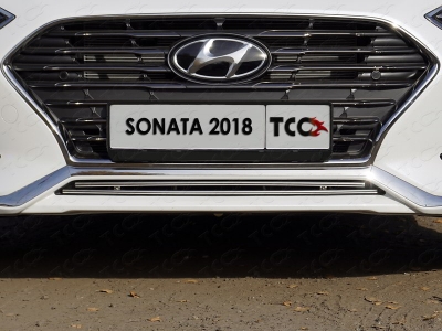 Накладка решётки радиатора нижняя 12 мм для Hyundai Sonata 2017-2019
