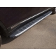 Пороги алюминиевые ТСС с накладкой серые для Infiniti QX70 2013-2017