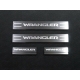 Накладки на пороги шлифованный лист надпись Wrangler 4 штуки ТСС для Jeep Wrangler 2018-2021