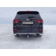 Защита задняя овальные уголки 75х42 мм ТСС для Kia Sorento Prime 2018-2021