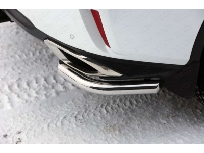 Защита задняя уголки 60 мм для Lexus RX-450h № LEXRX450h16-01