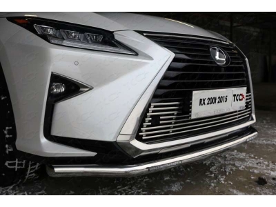 Защита переднего бампера с ДХО 60 мм ТСС для Lexus RX-200t/350/450h 2015-2021
