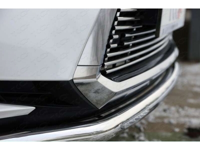Защита переднего бампера с ДХО 60 мм ТСС для Lexus RX-200t/350/450h 2015-2021