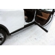 Пороги алюминиевые ТСС с накладкой серебристые для Lexus RX-200t/350/450h 2015-2021